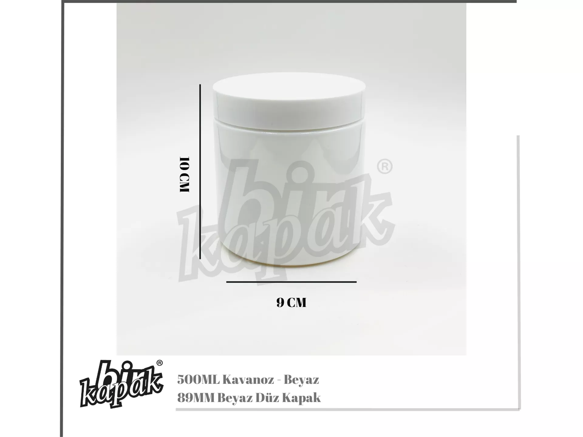 500ML STANDART KAVANOZ /  BEYAZ