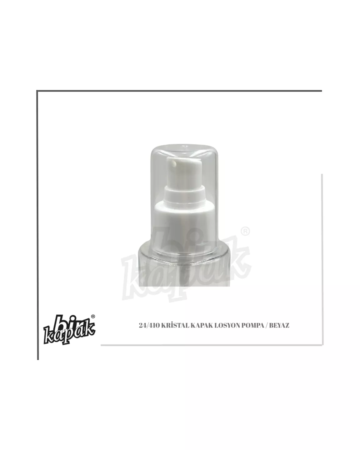 24/410 Crystal Cap Lotion Pump / White