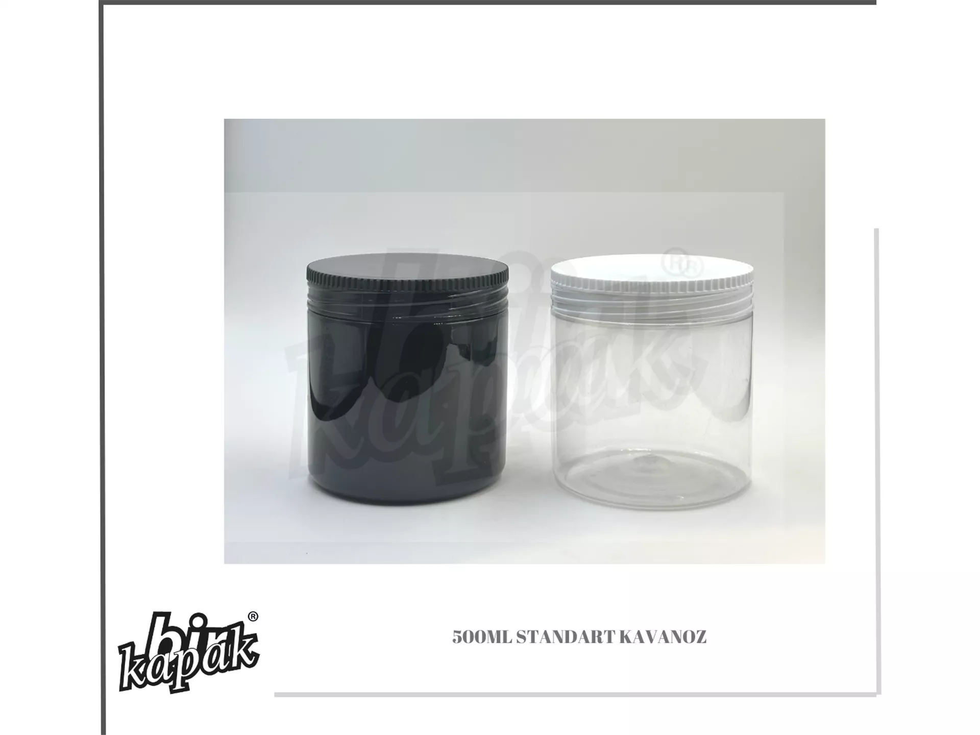 500ML STANDARD JAR / BLACK / TRANSPARENT