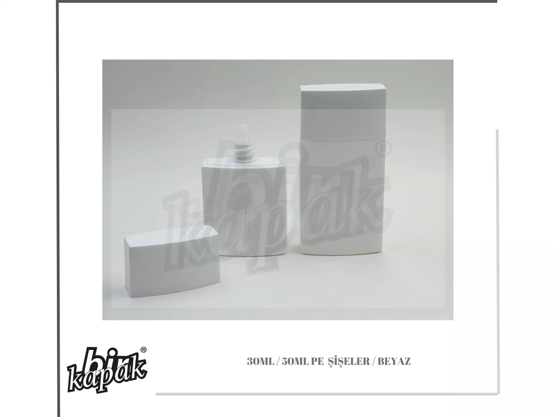 30ML / 50ML PE SQUARE BOTTLE / WHITE