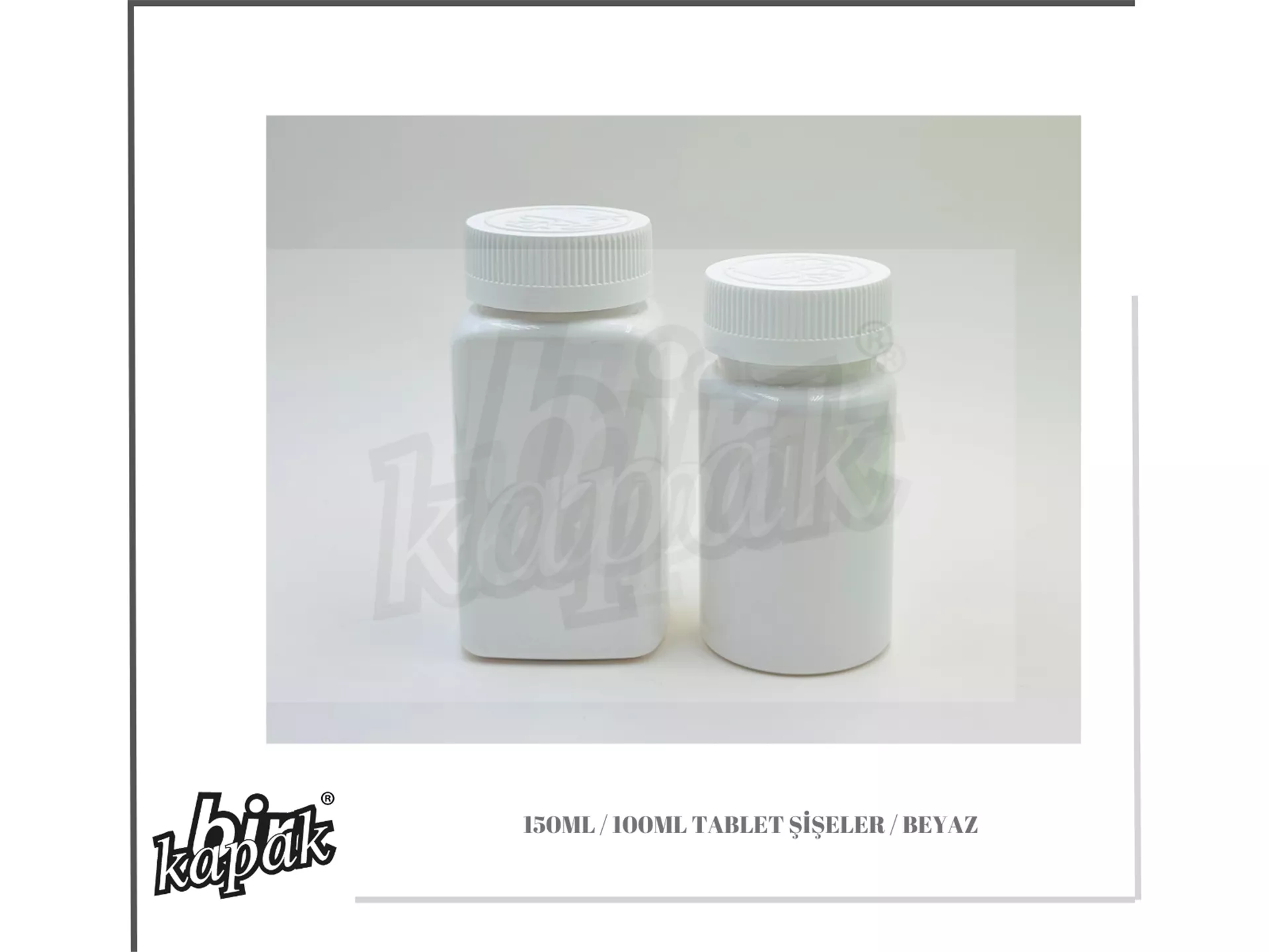 150ML / 100ML TABLET ŞİŞE - BEYAZ