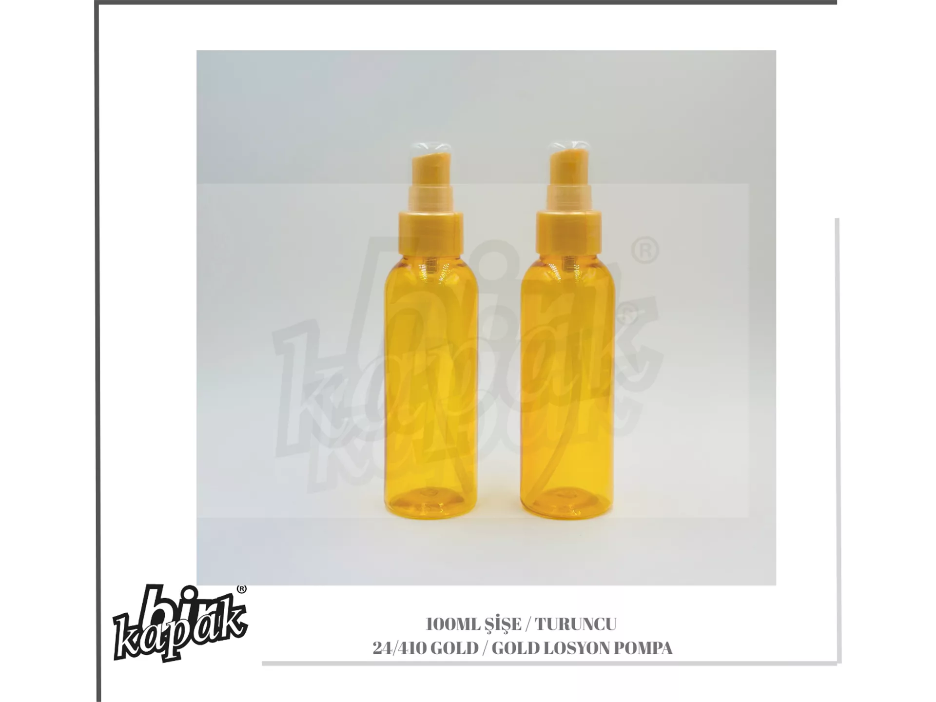100ML BOTTLE / ORANGE - GOLD GOLD LOTION PUMP