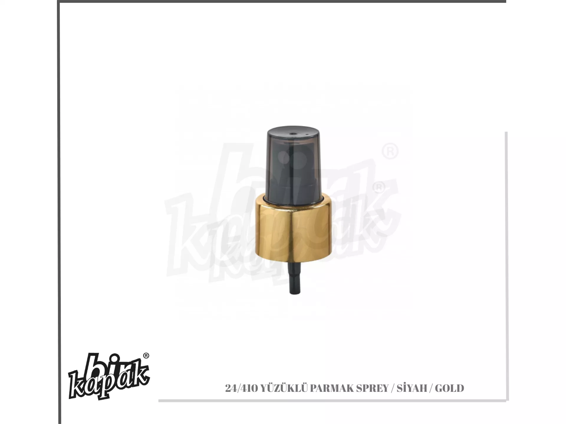 24/410 Finger Spray / Black-Gold Ringed