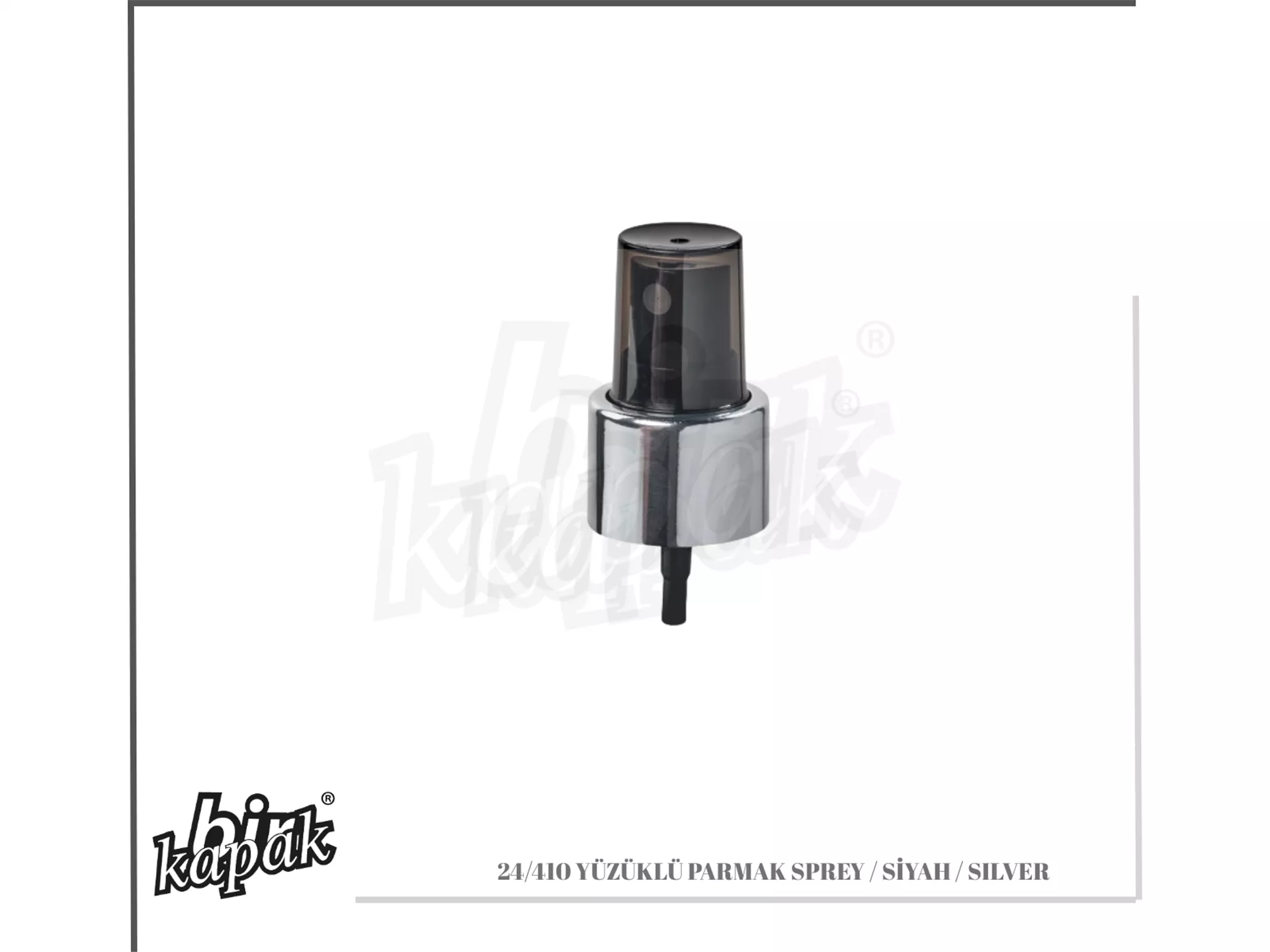 24/410 Finger Spray / Black-Silver Ringed