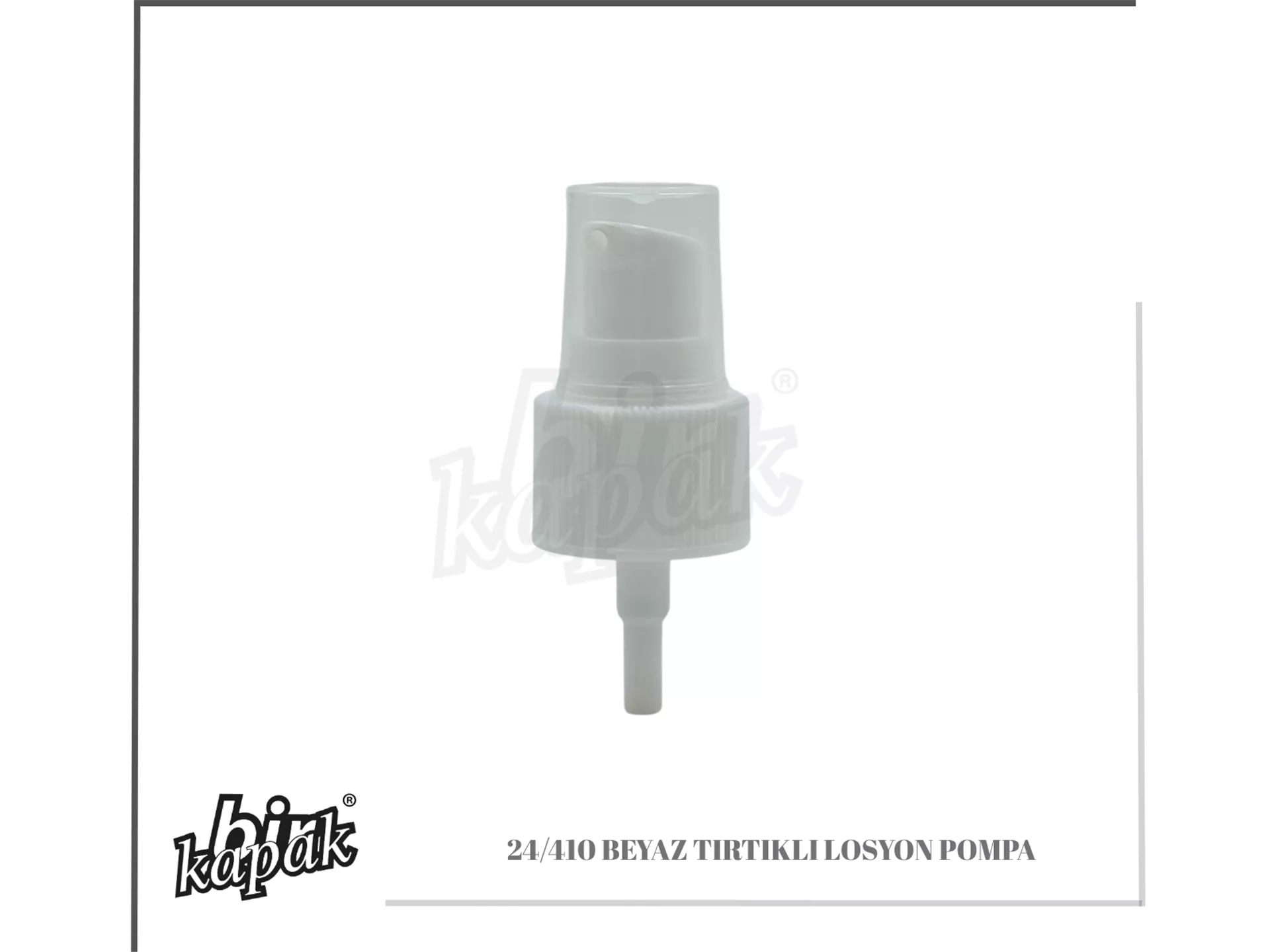 24/410 HALF-CAP LOTION PUMP - WHITE SERRATED