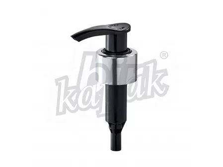 24/410 - 28/410  KARGA MODEL LIQUID SOAP PUMP WITH SILVER RING - BLACK