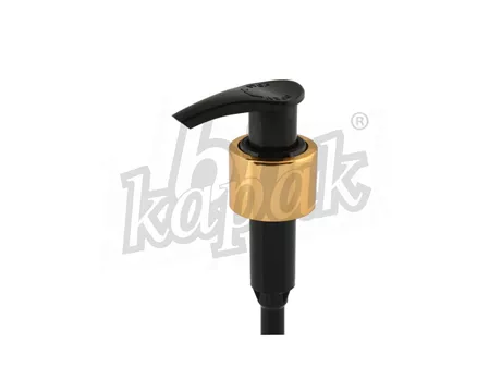 24/410 - 28/410 KARGA MODEL LIQUID SOAP PUMP WITH GOLD RING - BLACK