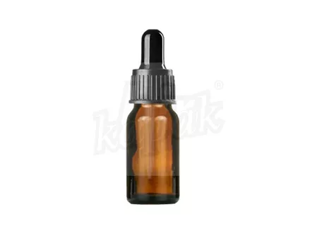 10 ML DROPPER ŞİŞE AMBER SİYAH CAM DAMLALIKLI - TAKIM