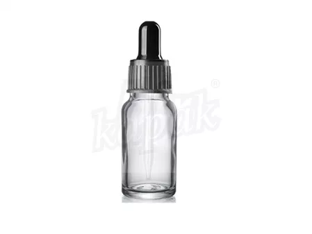 20 ML DROPPER ŞİŞE ŞEFFAF SİYAH CAM DAMLALIKLI - TAKIM