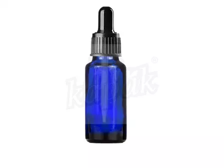 30 ML DROPPER ŞİŞE MAVİ SİYAH CAM DAMLALIKLI - TAKIM