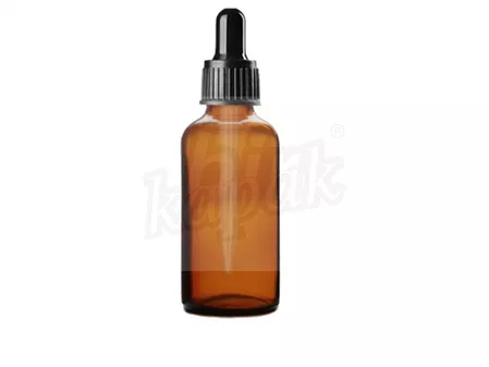 50 ML DROPPER ŞİŞE AMBER SİYAH CAM DAMLALIKLI - TAKIM