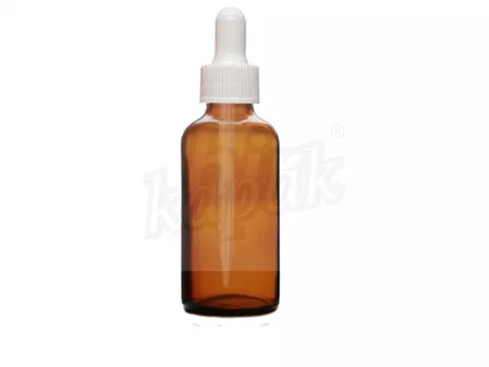 50 ML DAMLALIK ŞİŞE AMBER BEYAZ CAM DAMLALIKLI - TAKIM