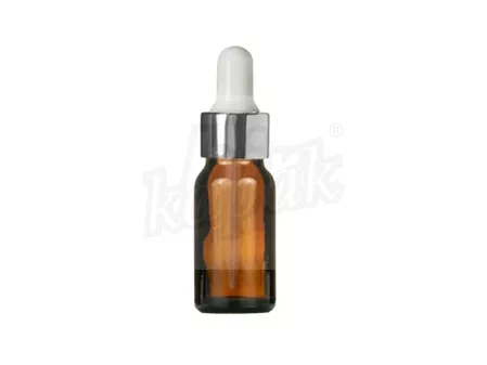 10 ML DAMLALIK ŞİŞE AMBER GÜMÜŞ BEYAZ CAM DAMLALIKLI - TAKIM