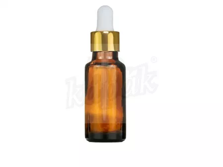 30 ML DAMLALIK ŞİŞE AMBER GOLD BEYAZ CAM DAMLALIKLI - TAKIM