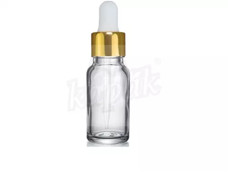 30 ML DAMLALIK ŞİŞE ŞEFFAF GOLD BEYAZ CAM DAMLALIKLI - TAKIM