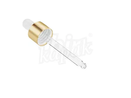 20 ML GOLD METAL KAPAK BEYAZ LASTİKLİ DAMLALIK