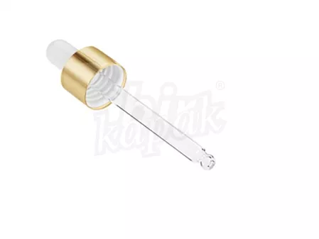 50 ML GOLD METAL KAPAK BEYAZ LASTİKLİ DAMLALIK