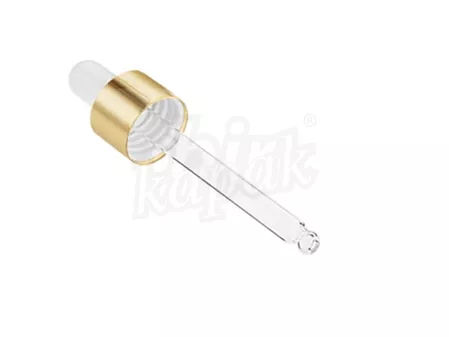 100 ML GOLD METAL KAPAK BEYAZ LASTİKLİ DAMLALIK
