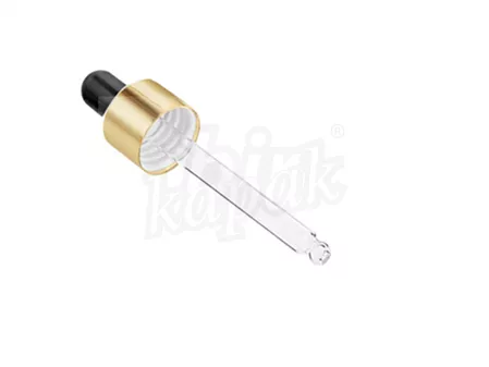 30 ML GOLD METAL KAPAK SİYAH LASTİKLİ DAMLALIK