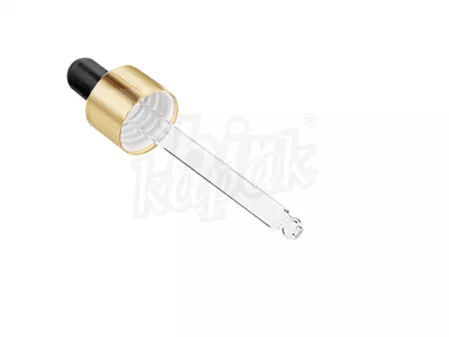 50 ML GOLD METAL KAPAK SİYAH LASTİKLİ DAMLALIK