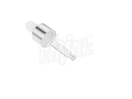 5 ML GÜMÜŞ METAL KAPAK BEYAZ LASTİKLİ DAMLALIK