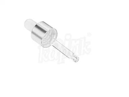10 ML GÜMÜŞ METAL KAPAK BEYAZ LASTİKLİ DAMLALIK