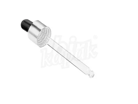 50 ML GÜMÜŞ METAL KAPAK SİYAH LASTİKLİ DAMLALIK