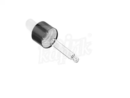10 ML SİYAH METAL KAPAK BEYAZ LASTİKLİ DAMLALIK