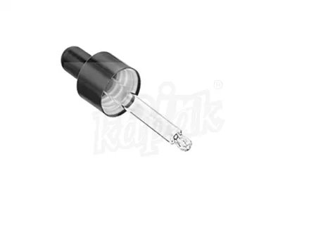 10 ML SİYAH METAL KAPAK SİYAH LASTİKLİ DAMLALIK