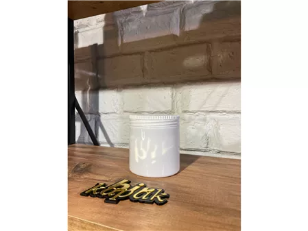 500 ML STANDART KAVANOZ BEYAZ - 89 MM ÇİZGİLİ KAPAK BEYAZ