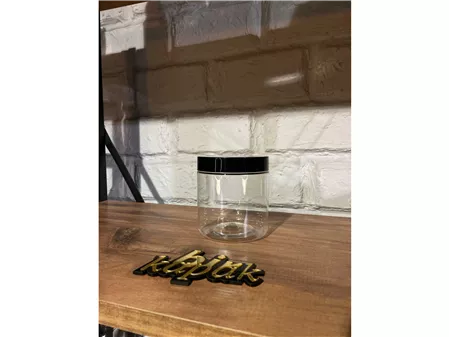 500 ML STANDART KAVANOZ ŞEFFAF - 89 MM DÜZ KAPAK SİYAH
