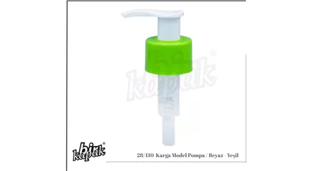 28/410 KARGA MODEL POMPA BEYAZ / YEŞİL