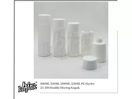 100ML-150ML-200ML-250ML PE SİLİNDİR ŞİŞE / BEYAZ