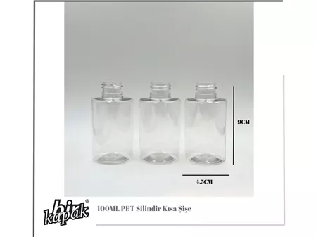100ML PET KISA SİLİNDİR ŞİŞE