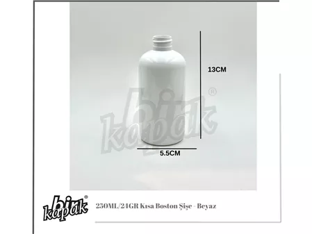 250ML KISA BOSTON ŞİŞE / BEYAZ