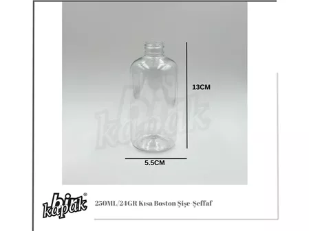 250ML KISA BOSTON ŞİŞE / ŞEFFAF
