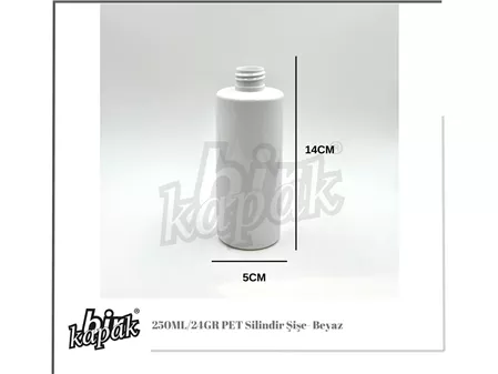 250ML-24GR SİLİNDİR ŞİŞE / BEYAZ