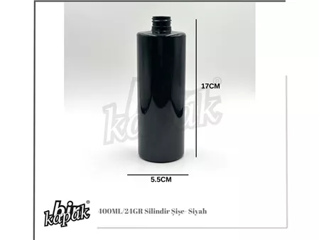400ML 24/410 SİLİNDİR ŞİŞE / SİYAH