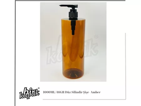 1000ML SİLİNDİR PET ŞAMPUAN ŞİŞE / AMBER