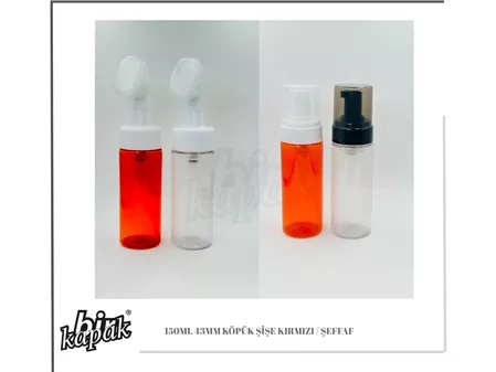 150ML 43MM KÖPÜK ŞİŞE KIRMIZI / ŞEFFAF