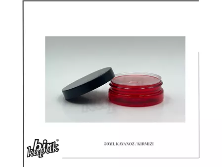 عبوة زجاجية رفيعة 50 مل 70 مم / أحمر