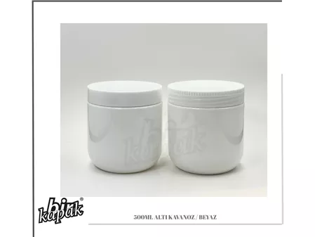 مرطبان بيضاوي 500 مل / أبيض