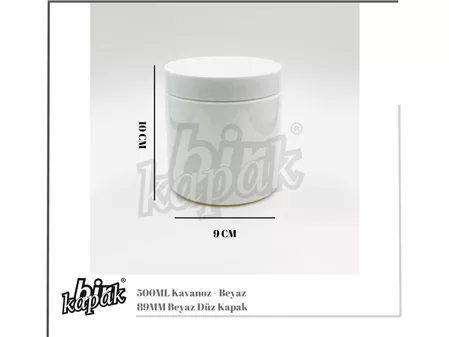 برطمان قياسي سعة 500 مل / أبيض