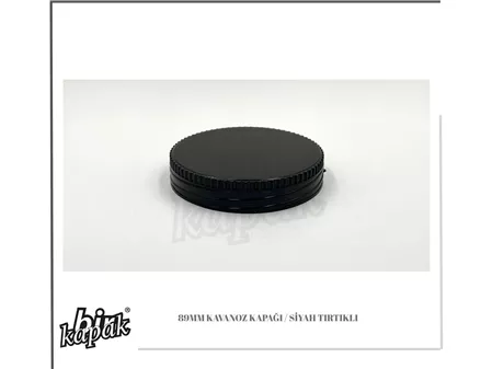 89MM SERRATED JAR LID / BLACK