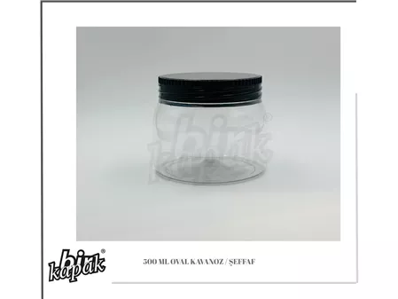 برطمان بيضاوي 500 مل / شفاف