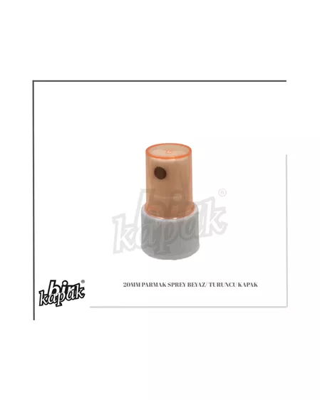 20MM PARMAK SPREY BEYAZ / TURUNCU KAPAK