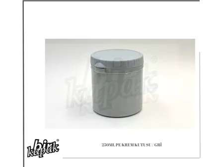 250ML PE KREM KAVANOZ /  GRİ