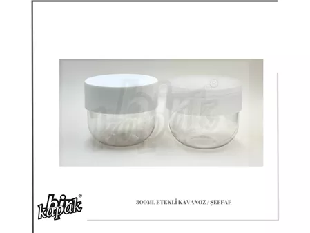 برطمان زجاجي سعة 300 مل / شفاف - بغطاء سفلي