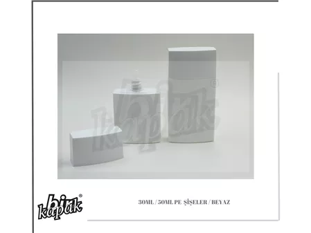 30ML / 50ML PE SQUARE BOTTLE / WHITE