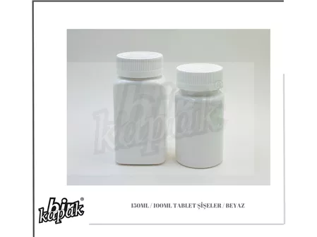 150ML / 100ML TABLET ŞİŞE - BEYAZ
